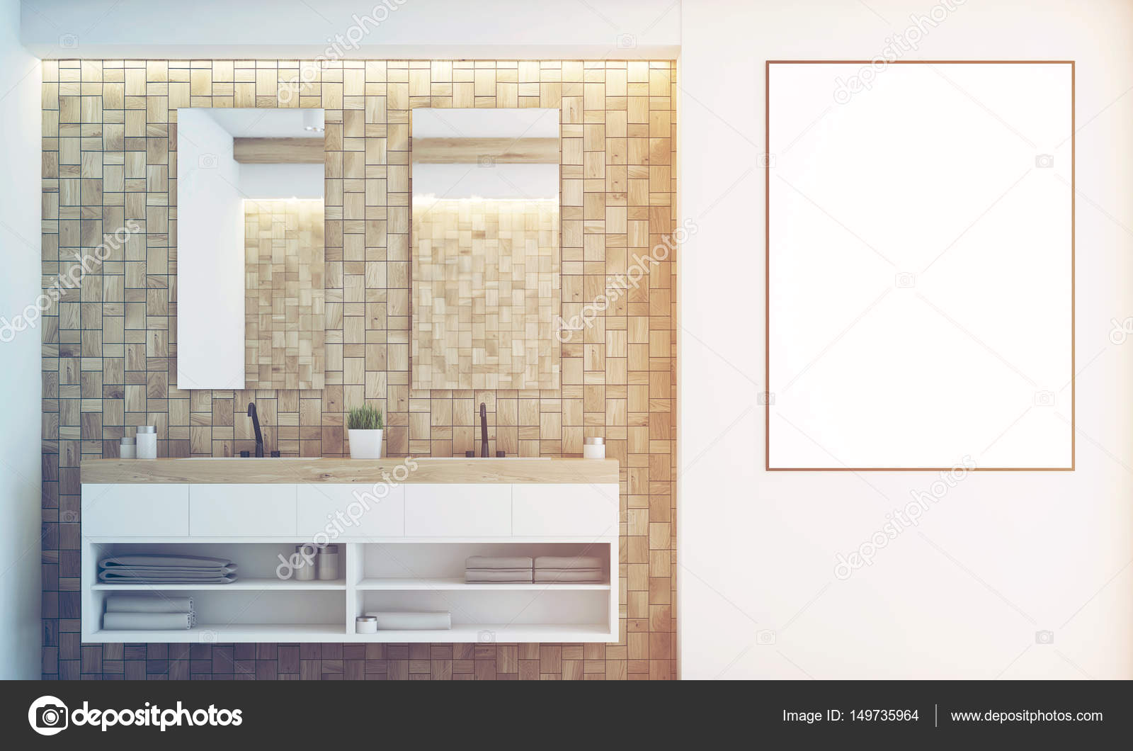 Luz azulejos cuarto de baño, fregadero, tonificada — Foto de stock ... Luz azulejos cuarto de baño, fregadero, tonificada — Foto de stock ...