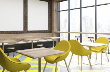 Cafe posterler, sarı, yüzü