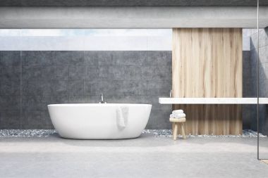 Koyu gri banyo iç