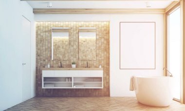 Işık karo banyo, poster, tonda