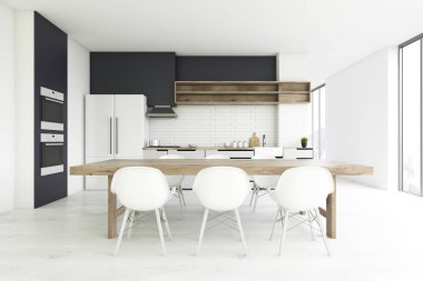 Beton döşeme mutfak, ön