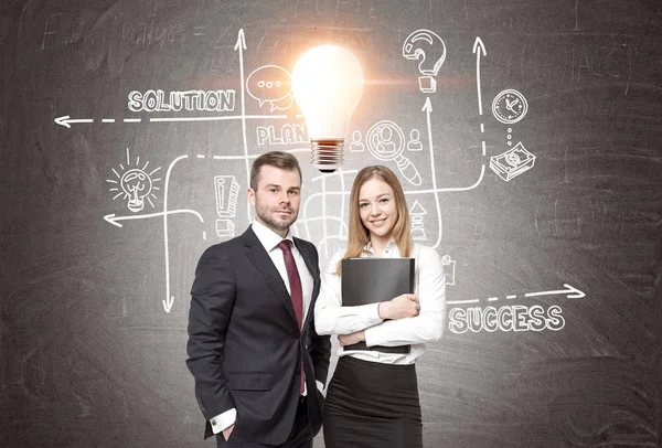 Business partners and a good idea — Stock Photo, Image