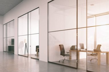 Office lobi, tonda yan görünüm