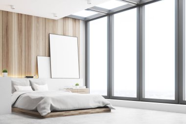 Işık yatak odası, ahşap, yan