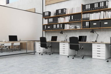 Bir açık alan ofis köşesinde