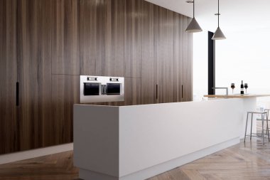 İki fırın mutfak, yan