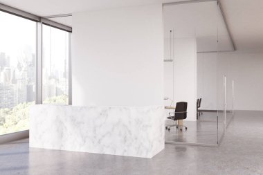 Mermer Resepsiyon ile cam ofis