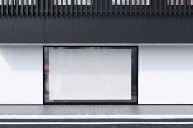 Alışveriş pencere, bir poster, siyah