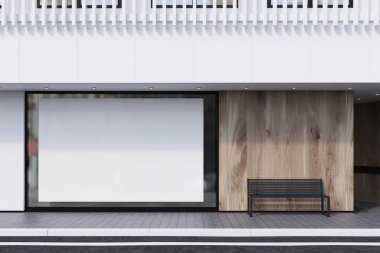 Alışveriş pencere, poster, tezgah, beyaz