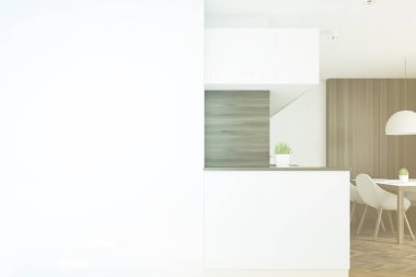 Karanlık mutfak tezgahı, tablo, yan, tonda