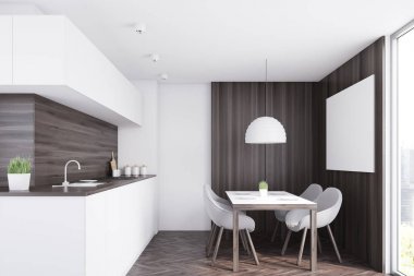 Karanlık mutfak tezgahı, tablo