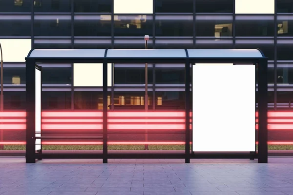 Fermata dell'autobus cartellone, anteriore — Foto Stock