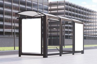 Otobüs durağı poster, yan