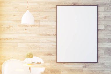 Işık kafe tablo tonda posteri ile