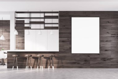 Karanlık bar bir posteri ile açık