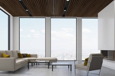 Şömineli oturma Oda