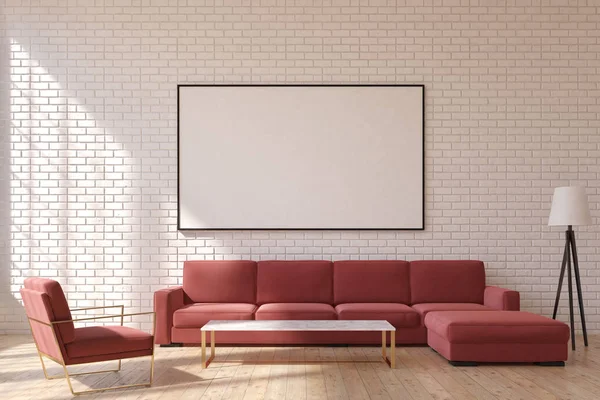 Oturma odası, ön kırmızı — Stok fotoğraf