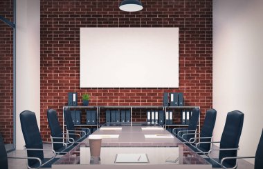 Tuğla konferans salonu, poster, tonda