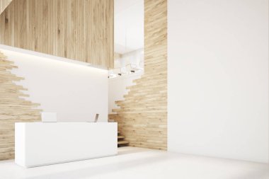 Hafif Resepsiyon, beyaz duvar