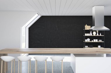 Siyah tavan mutfak iç