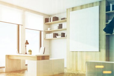 Hafif ahşap ofis, yan, tonda