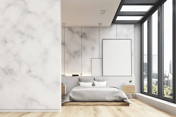 Marble bedroom interior — Stock Photo, Image