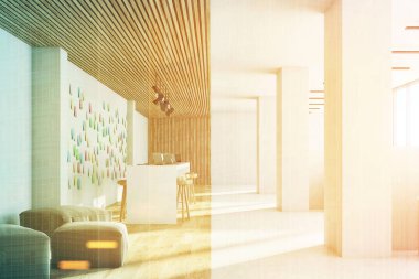 Yapışkan notu ofis, ön, hafif tonda