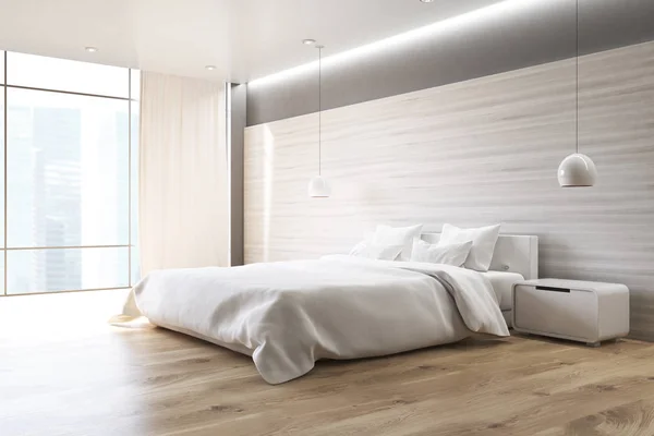 회색 침실, 코너 — 스톡 사진