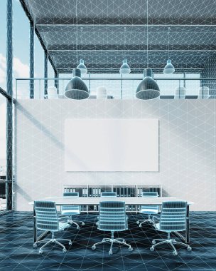 Sanal konferans oda iç, poster