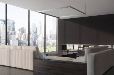 Panoramik salon poster, kanepeler, yan