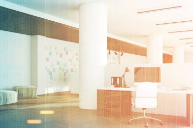 Koyu yapışkan notu ofis, köşe, tonda