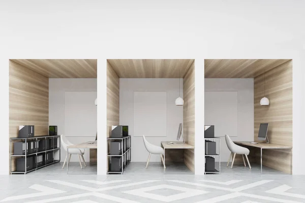 Office cubicles with pictures — Stock Photo, Image