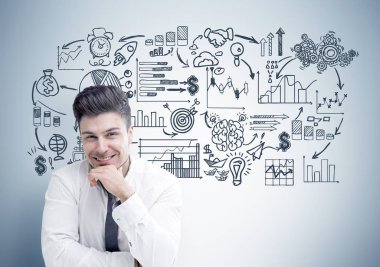 Neşeli işadamı ve onun iş düzeni