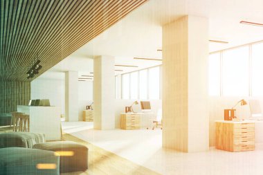 Işık sütun ofis, yan, tonda