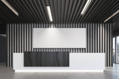 Beyaz ve siyah Resepsiyon, poster yakından