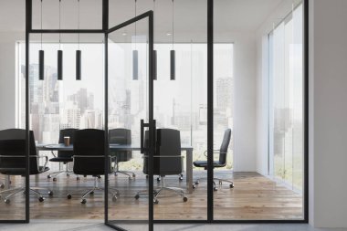 Panoramik konferans odası iç yakın çekim