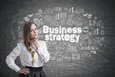 Kadın örgü ve iş stratejisi blackboard ile