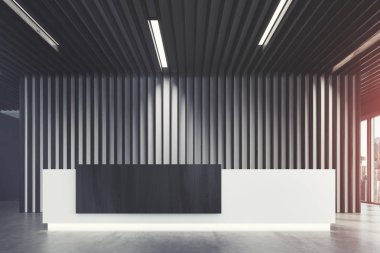 Beyaz ve siyah Resepsiyon, yakın çekim