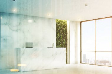 Mermer Resepsiyon, çim ofis, tonda yan