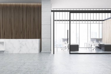 Mermer Resepsiyon ve açık ofis