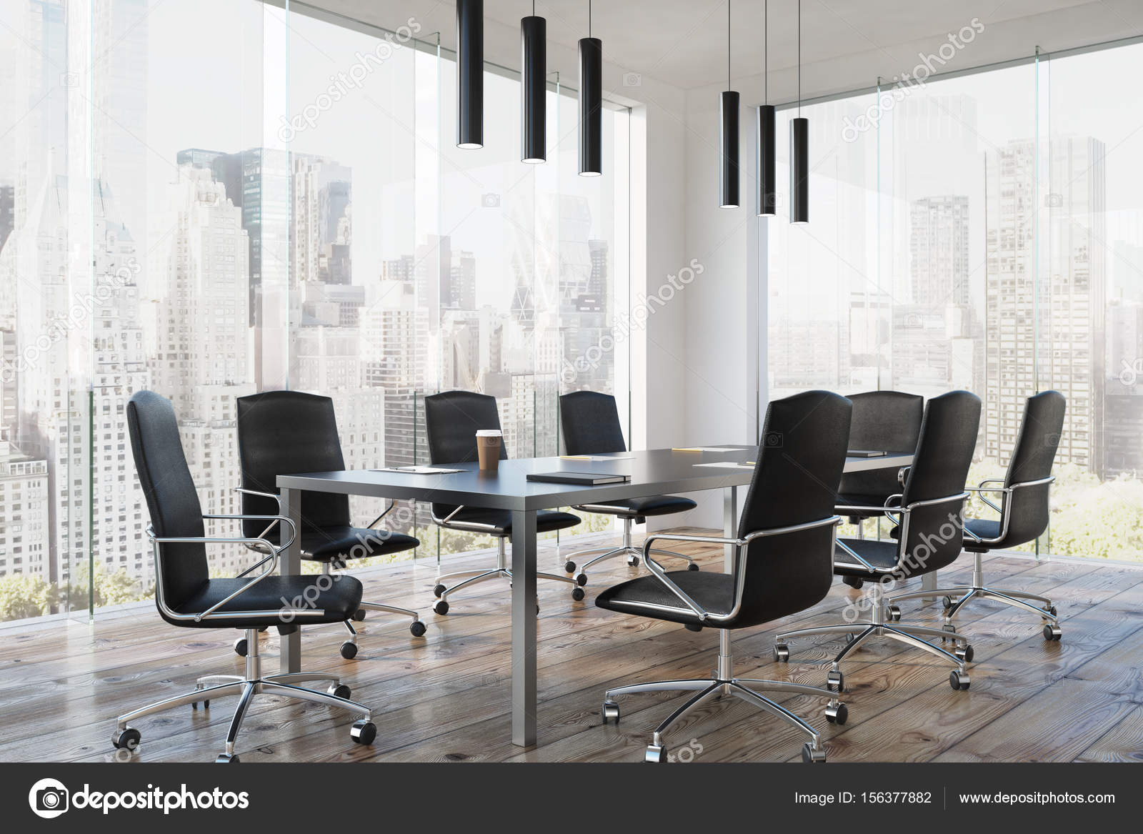 Glass Conference Room Stock Photo Denisismagilov 156377882 Corner Of A Modern Meeting Room Interior With Long Table Black Office Chairs Standing Near It And Glass Wall 3d Rendering Photo By Denisismagilov