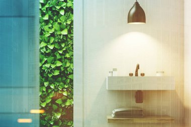 Eko banyo lavabo, mermer tonda