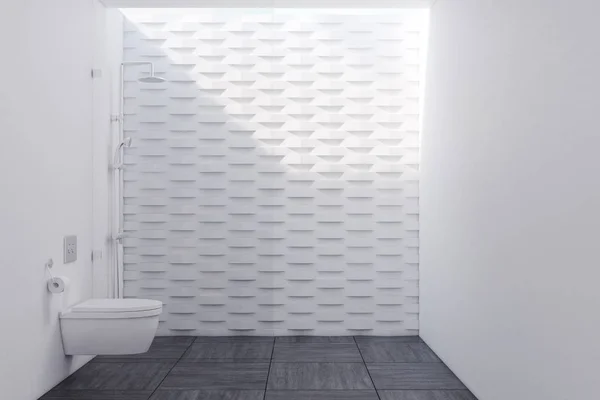Λευκό τούβλο μοτίβο τουαλέτα — Φωτογραφία Αρχείου