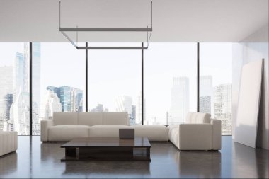 Panoramik salon poster, kanepeler