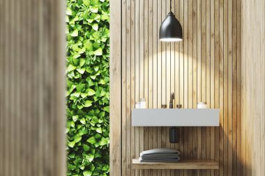 Eko banyo lavabo, ahşap