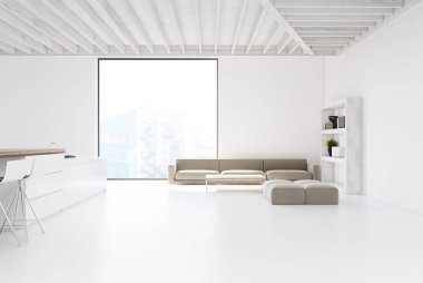 Stüdyo mutfak ve oturma odası kapat