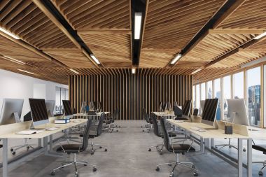 Açık alan ofis ahşap açık