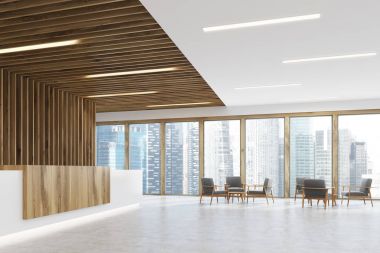 Beyaz ve Açık Resepsiyon koltukları yan