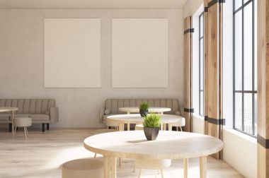 Cafe ile yuvarlak masa, posterler