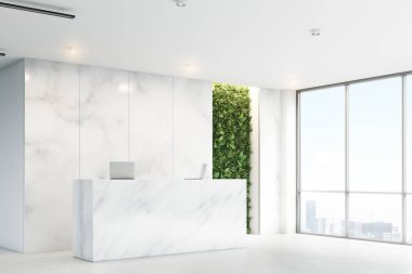 Mermer Resepsiyon, çim ofis, yan